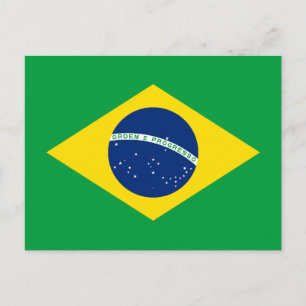 Patriotische Flagge Brasilien Postkarte