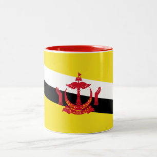 Patriotische Flagge Bruneis Zweifarbige Tasse