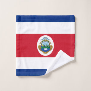 Patriotische Flagge Costa Ricas Waschlappen