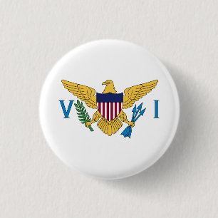 Patriotische Flagge der Amerikanischen Jungfernins Button
