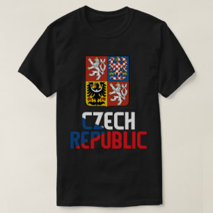 Patriotische Flagge der Tschechischen Republik T-Shirt