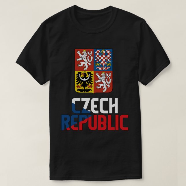 Patriotische Flagge der Tschechischen Republik T-Shirt (Design vorne)