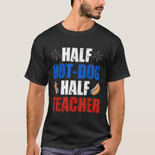 Patriotische Flagge der USA am 4. Juli - halber Ho T-Shirt