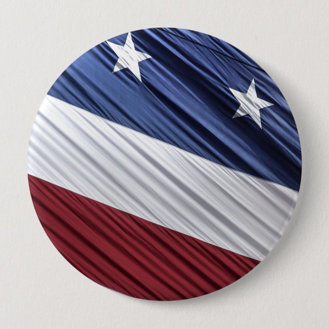 Patriotische Flagge der USA, rot, weiß und blau Button (Vorderseite)