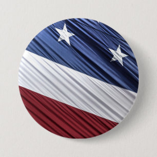 Patriotische Flagge der USA, rot, weiß und blau Button