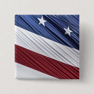 Patriotische Flagge der USA, rot, weiß und blau Button