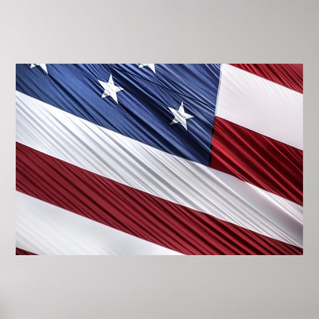 Patriotische Flagge der USA, rot, weiß und blau Poster (Vorne)