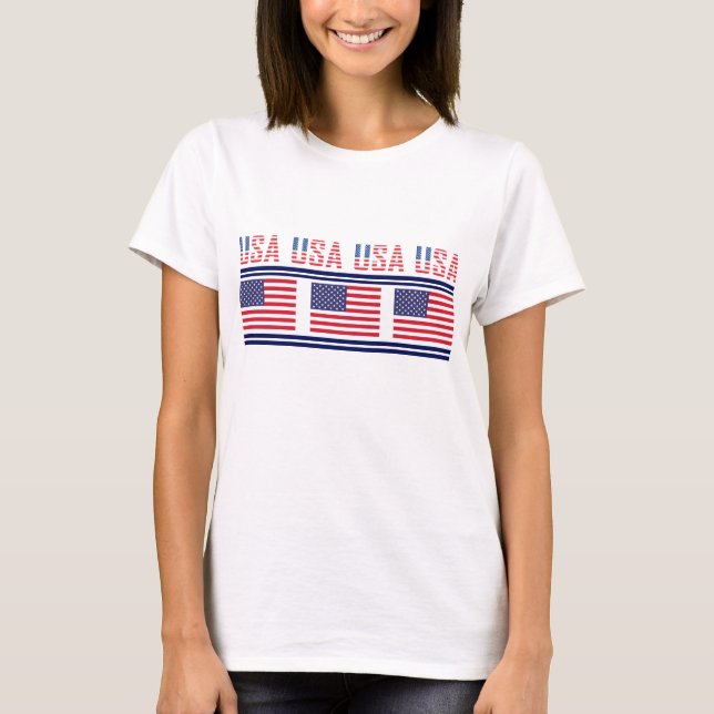 Patriotische Flagge der USA, USA T-Shirt (Vorderseite)