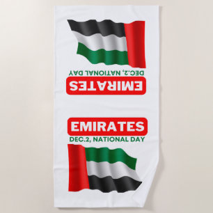 Patriotische Flagge der Vereinigten Arabischen Emi Strandtuch