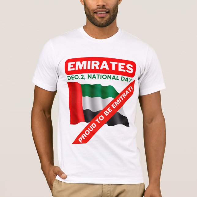 Patriotische Flagge der Vereinigten Arabischen Emi T-Shirt (Vorderseite)