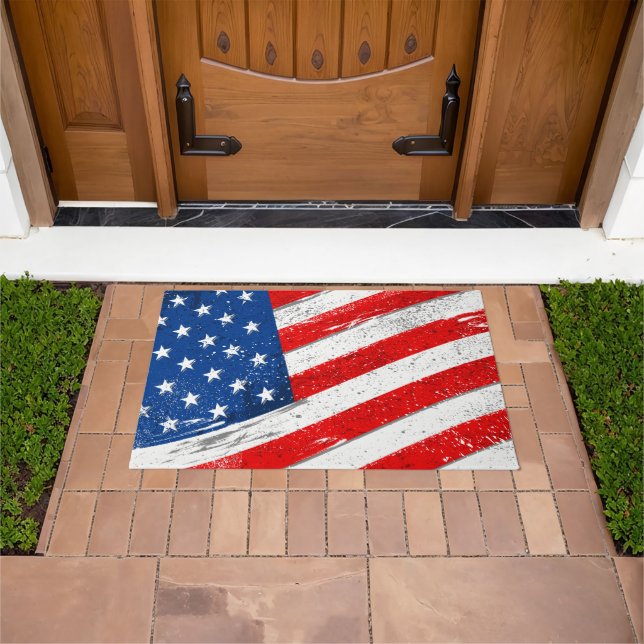 Patriotische Flagge Doormat Fußmatte (Außenbereich)