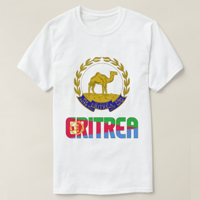 Patriotische Flagge Eritreas T-Shirt (Design vorne)