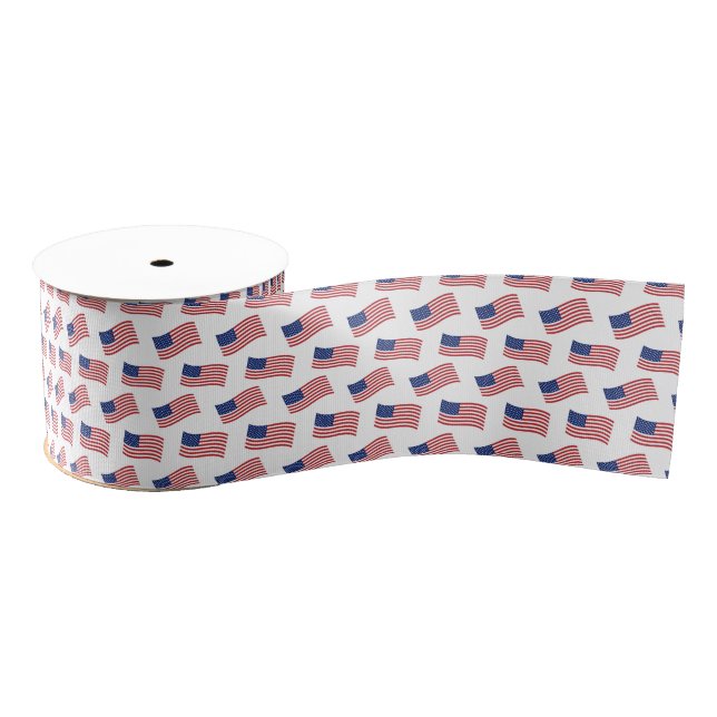 Patriotische Flagge Grosgrain Ribbon Ripsband (Spule)