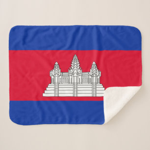Patriotische Flagge Kambodschas Sherpadecke