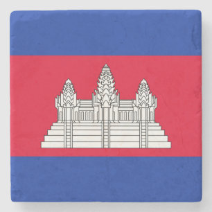Patriotische Flagge Kambodschas Steinuntersetzer