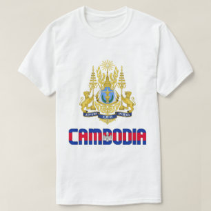 Patriotische Flagge Kambodschas T-Shirt