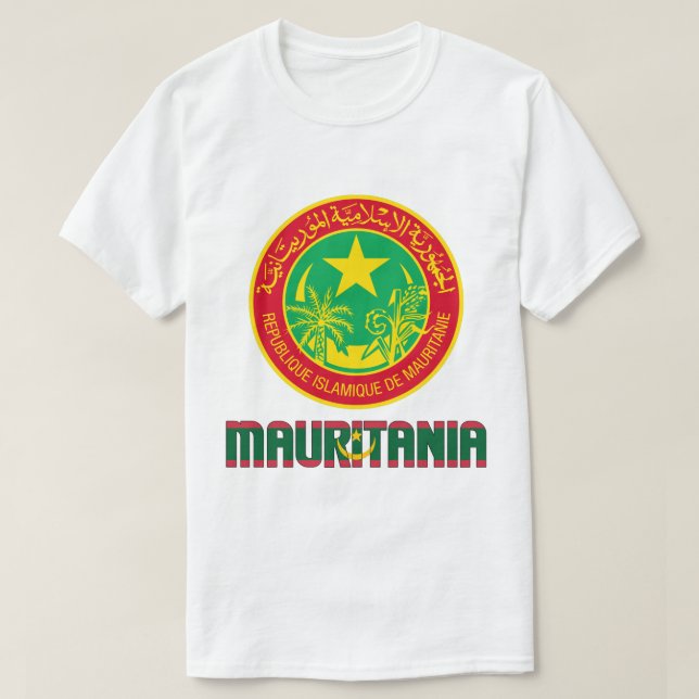 Patriotische Flagge Mauretaniens T-Shirt (Design vorne)