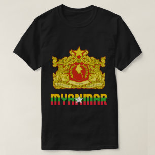 Patriotische Flagge Myanmars T-Shirt