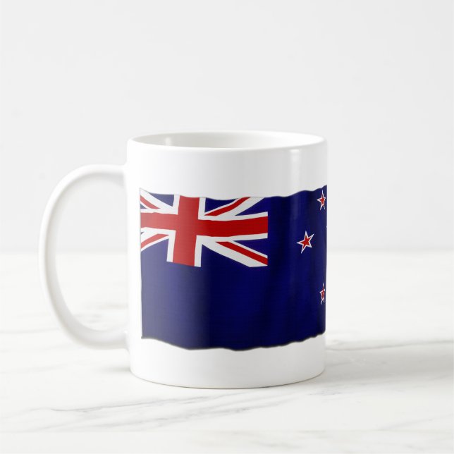 Patriotische Flagge Neuseelands für Kiwis Kaffeetasse (Links)