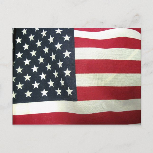Patriotische Flagge Postkarte (Vorderseite)