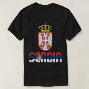 Patriotische Flagge Serbiens T-Shirt