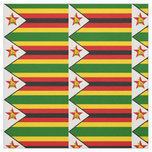 Patriotische Flagge Simbabwes Stoff