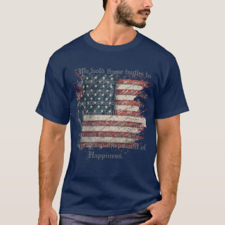 Patriotische Flagge und Unabhängigkeitserklärung T-Shirt