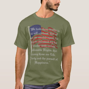 Patriotische Flagge und Unabhängigkeitserklärung T-Shirt