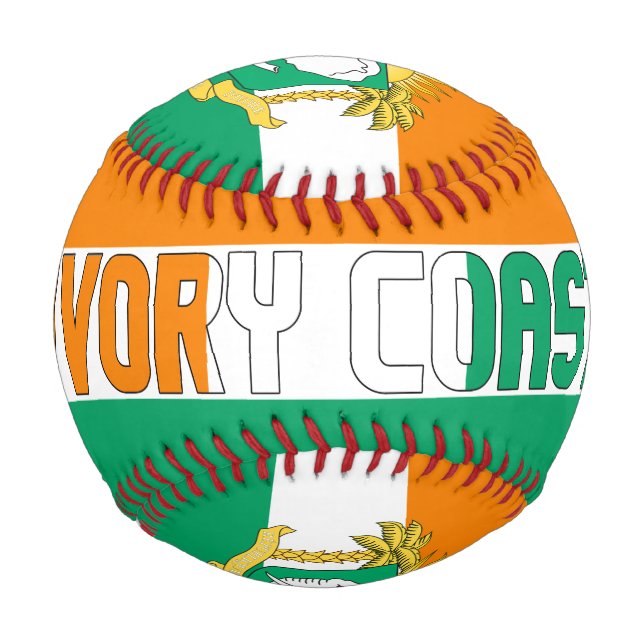Patriotische Flagge und Wappen der Elfenbeinküste Baseball (Vorderseite)