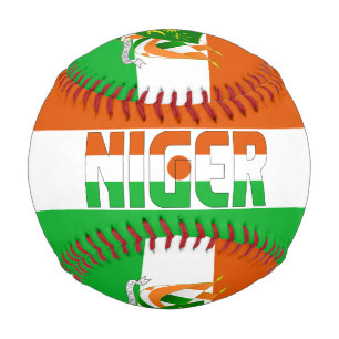 Patriotische Flagge und Wappen Nigers Baseball