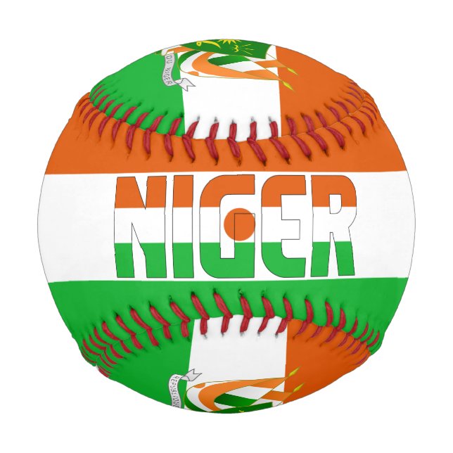 Patriotische Flagge und Wappen Nigers Baseball (Vorderseite)