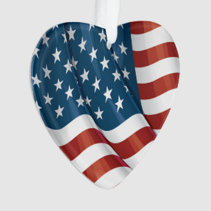 Patriotische Flagge USA Ornament