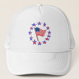 Patriotische Flagge USA Truckerkappe