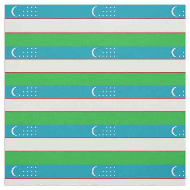Patriotische Flagge Usbekistans Stoff (Muster)