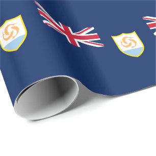 Patriotische Flagge von Anguilla Geschenkpapier