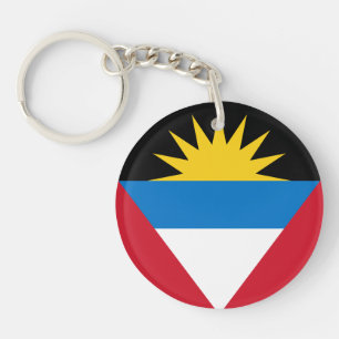 Patriotische Flagge von Antigua und Barbuda Schlüsselanhänger