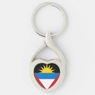 Patriotische Flagge von Antigua und Barbuda Schlüsselanhänger