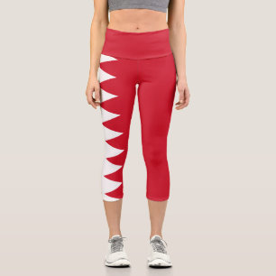 Patriotische Flagge von Bahrain Capri Leggings