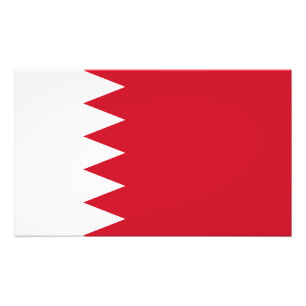 Patriotische Flagge von Bahrain Fotodruck
