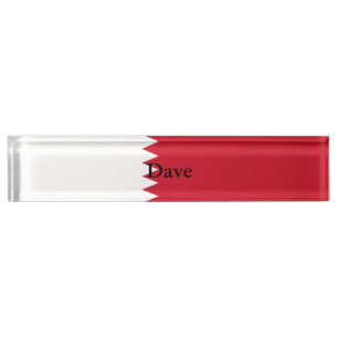 Patriotische Flagge von Bahrain Namensplakette