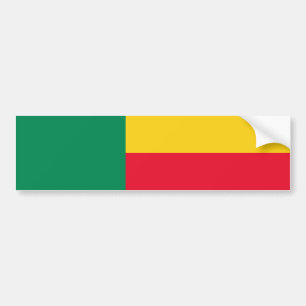 Patriotische Flagge von Benin Autoaufkleber