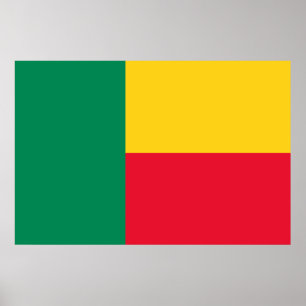 Patriotische Flagge von Benin Poster