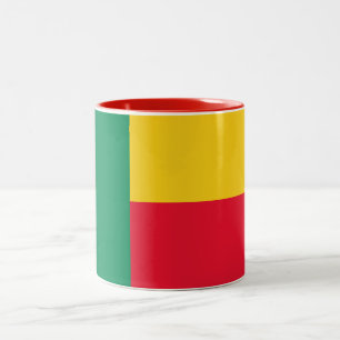 Patriotische Flagge von Benin Zweifarbige Tasse