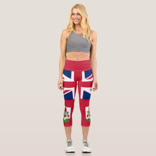 Patriotische Flagge von Bermuda Capri Leggings