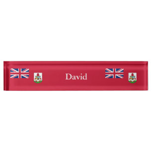 Patriotische Flagge von Bermuda Namensplakette