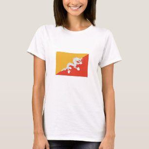 Patriotische Flagge von Bhutan T-Shirt