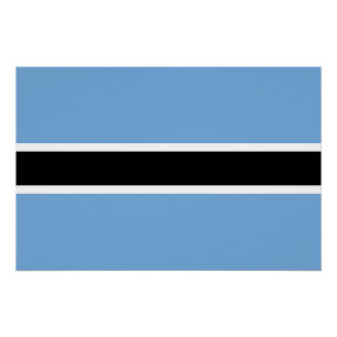 Patriotische Flagge von Botswana Poster