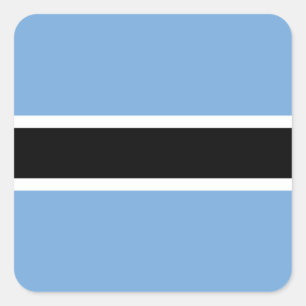 Patriotische Flagge von Botswana Quadratischer Aufkleber