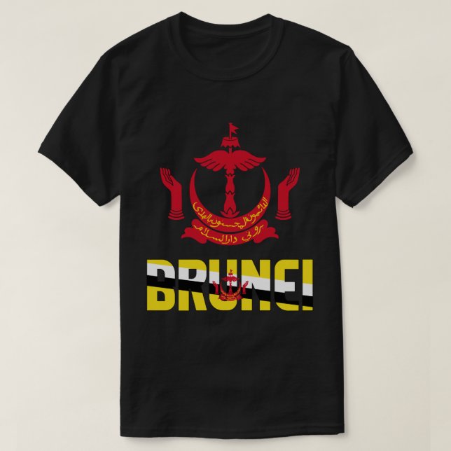 Patriotische Flagge von Brunei T-Shirt (Design vorne)