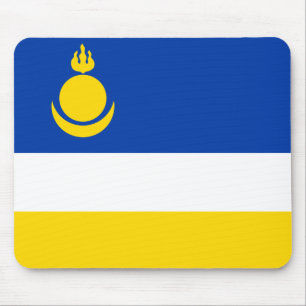 Patriotische Flagge von Burjatien Mousepad